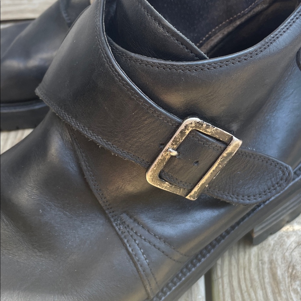 Kenneth Cole Reaction Men's Boots Black Leather Buckle Chelsea Boots Size - Picture 4 of 12